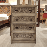 Hand Carved Solid Hard Wood Dresser Chest of Drawers D6